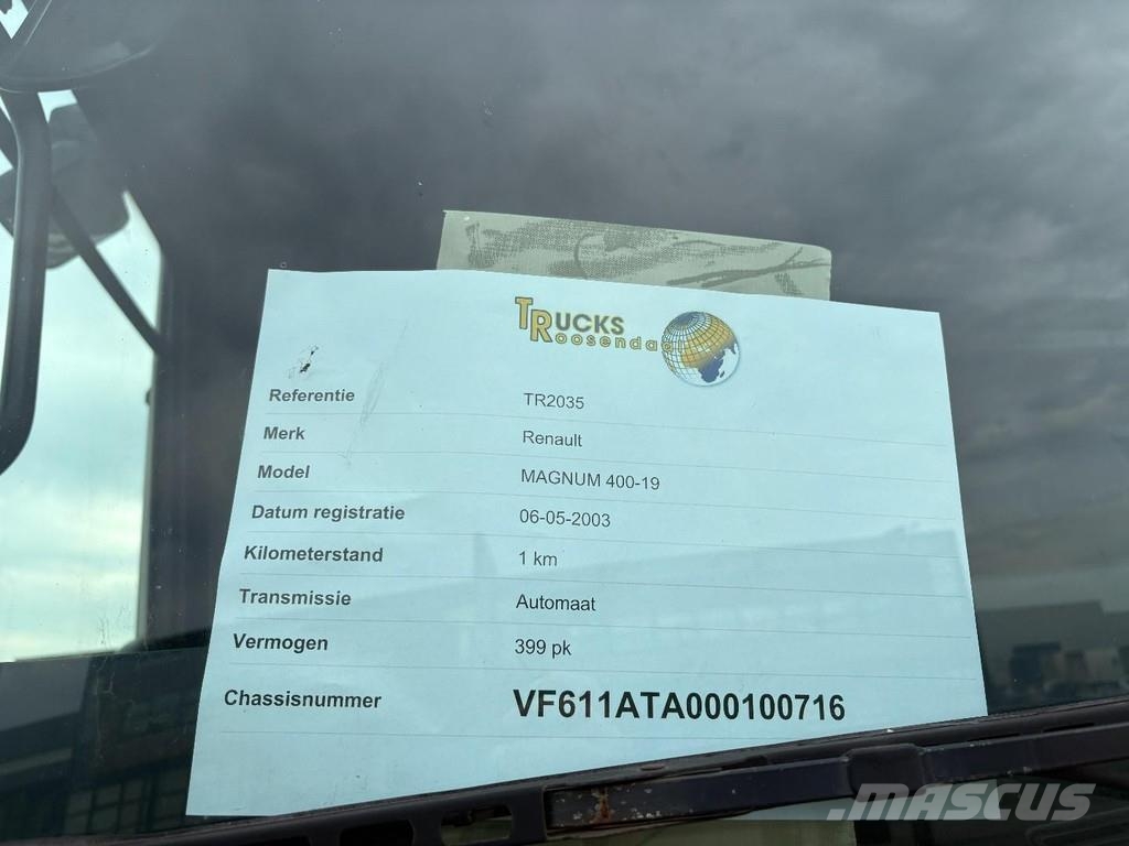Renault MAGNUM 19,400 + BDF + 4 PERSON + BED + ELEVATOR Razstavljivi tovornjaki z žičnimi dvigali