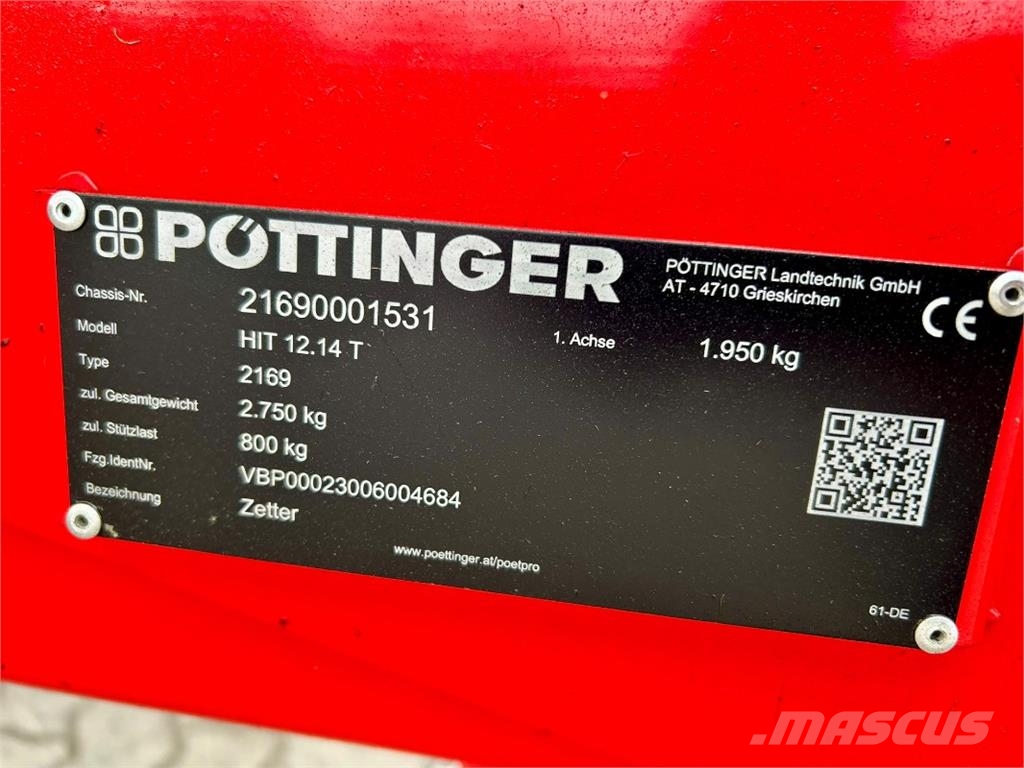 Pöttinger HIT 12.14T Kreiselheuer Граблі і сінозворушувачі