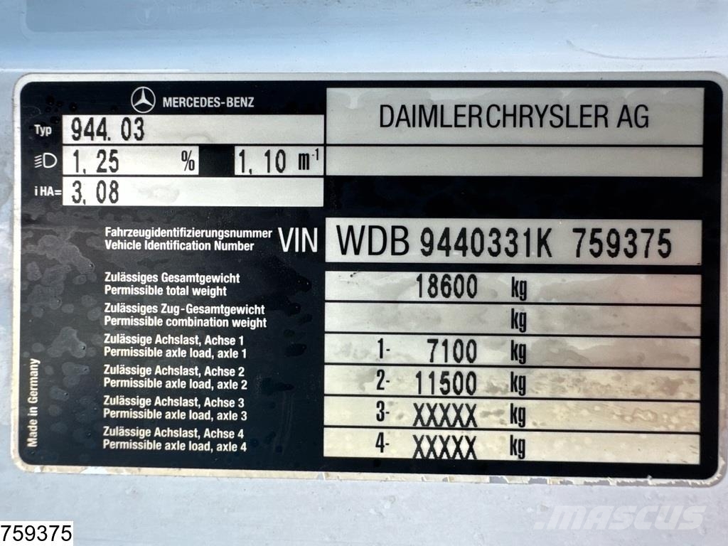 Mercedes-Benz Axor 1835 PTO, Manual transmission Vilcēji