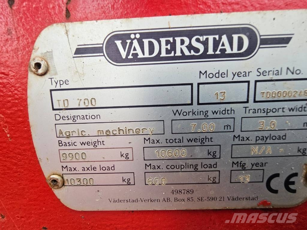 Väderstad TopdownTD700 砕土機