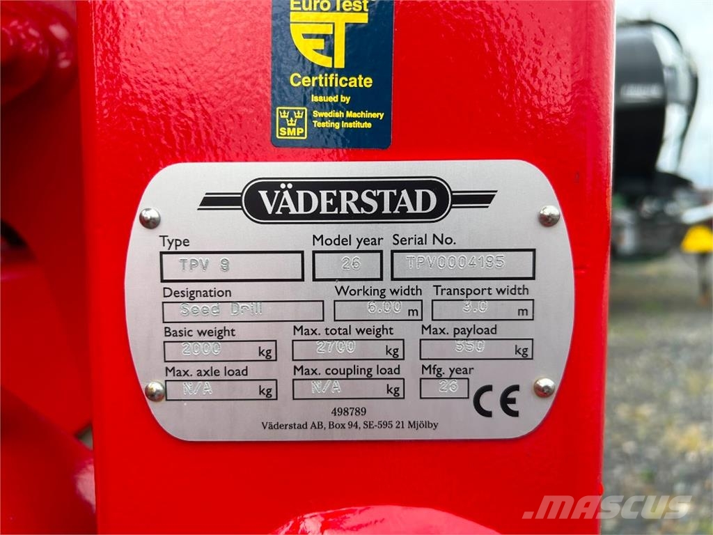 Väderstad Tempo V TPV 8 + FH 2200 Farm machinery