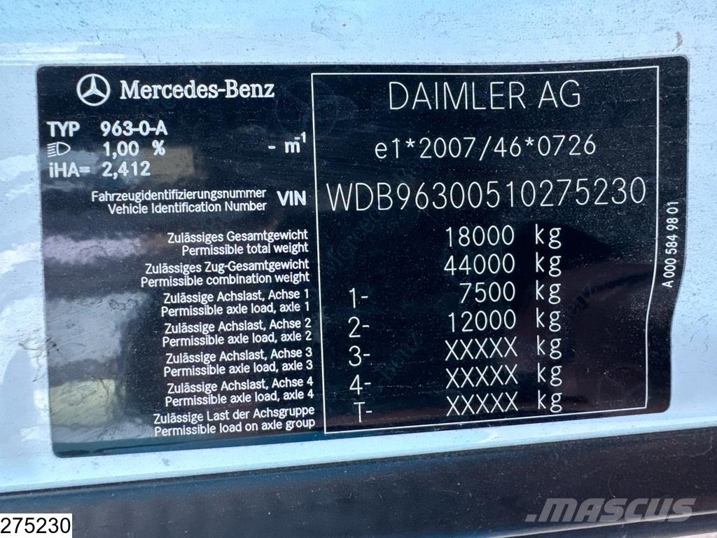Mercedes-Benz Actros 2348 6x2, EURO 6, Retarder, PTO, Standairco Autocabinati