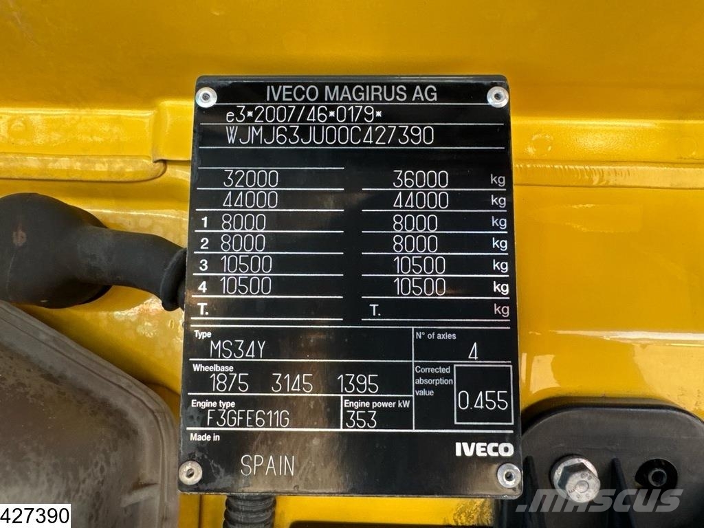 Iveco X-Way 480 8X4, EURO 6D, Retarder, Palfinger 平板式/側卸式卡車