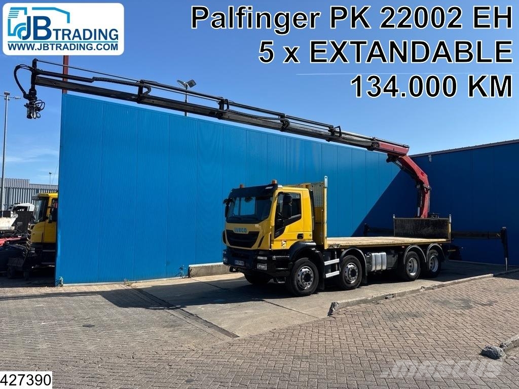 Iveco X-Way 480 8X4, EURO 6D, Retarder, Palfinger 平板式/側卸式卡車