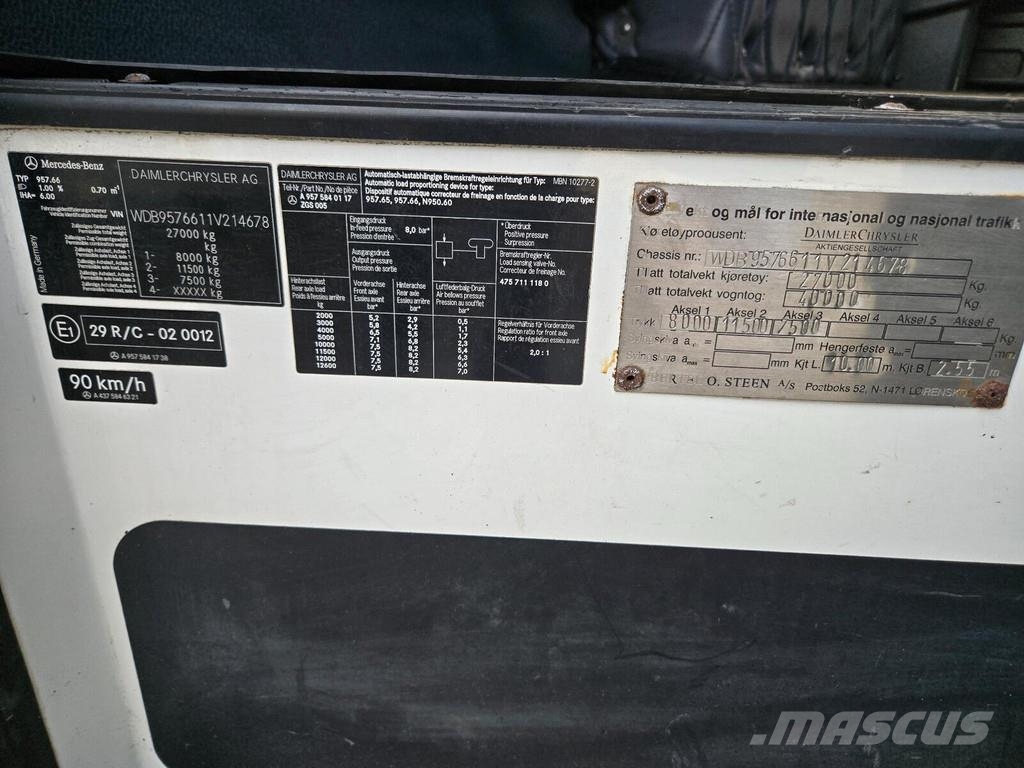 Mercedes-Benz ECONIC 26.33 6X2 شاحنات المخلفات