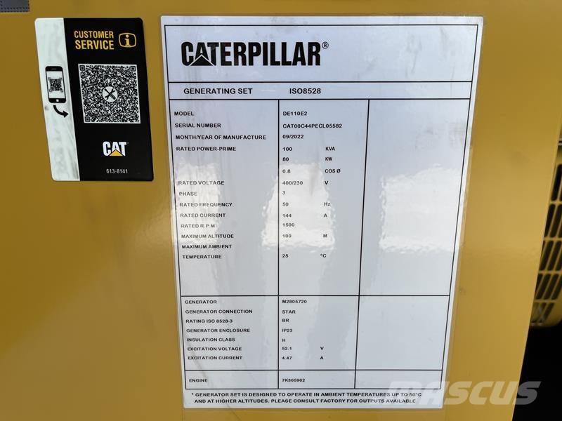 CAT DE 110 E 2 Γεννήτριες ντίζελ