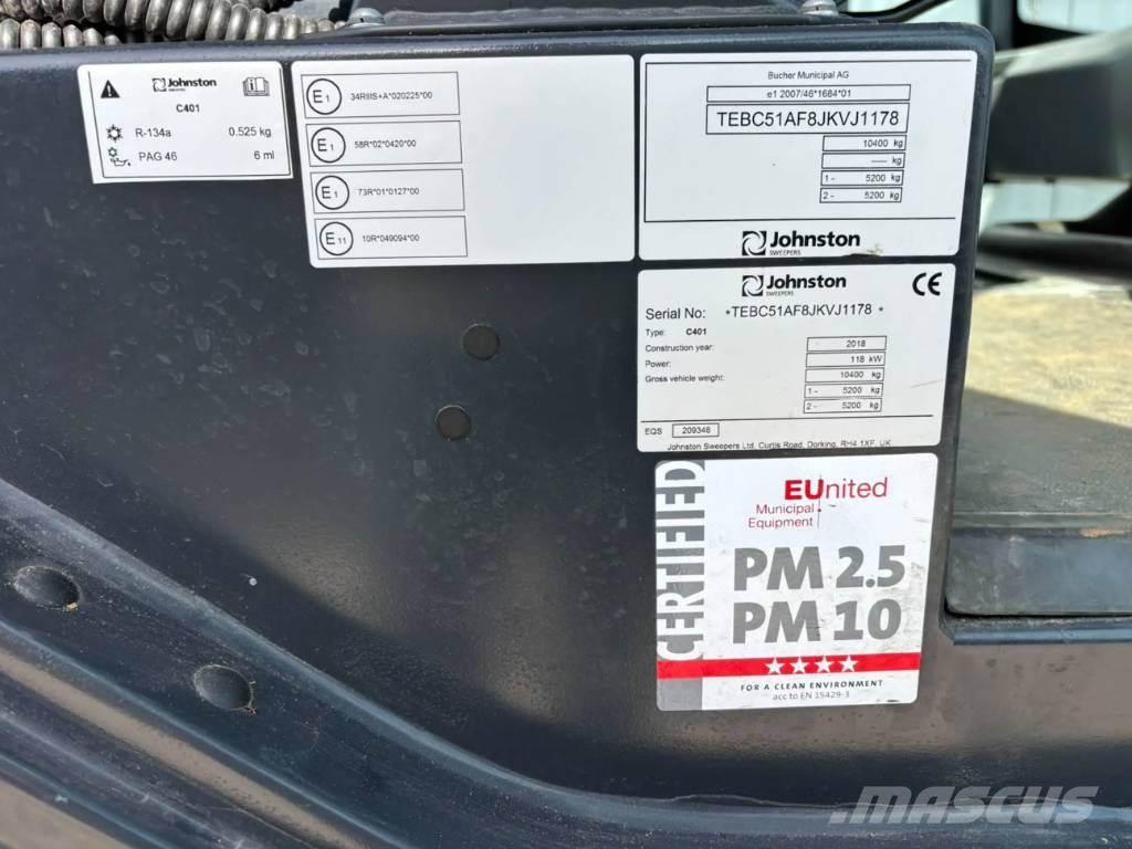 Johnston CX401 - 80 km/h - Sweeper 도로 청소차