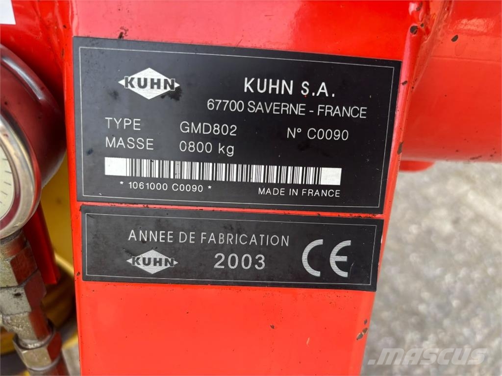 Kuhn Gmd 802 Muut maatalouskoneet