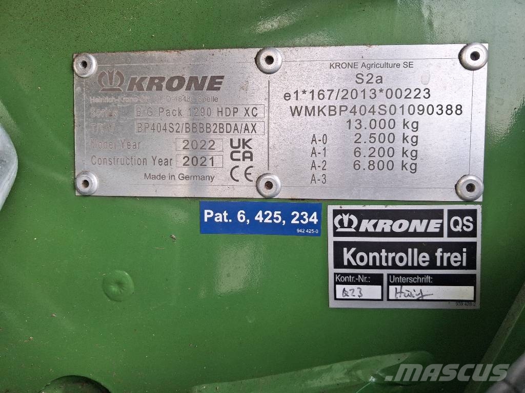 Krone Big Pack 1290 HDP XC Presse quadre