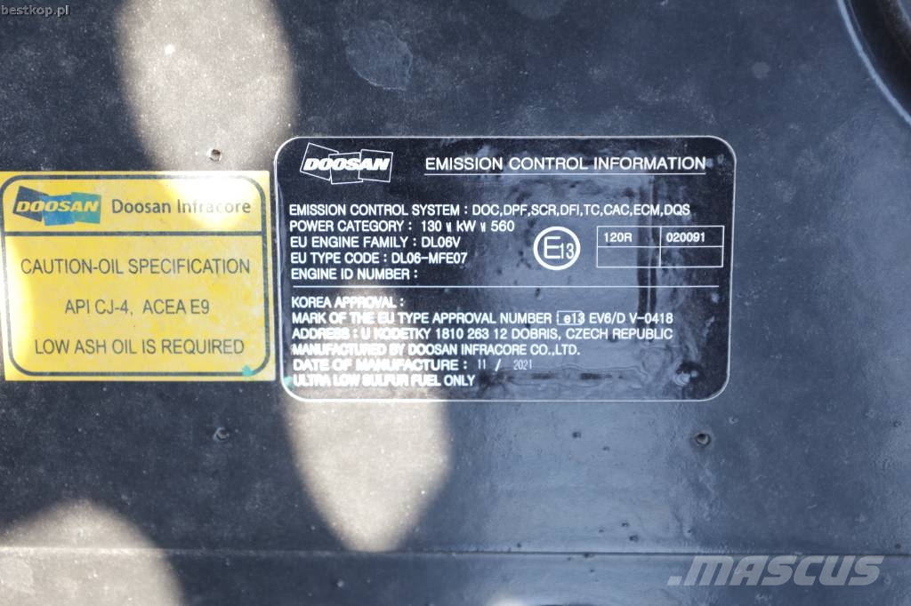 Doosan DX 225 LC-7 Roomikekskavaatorid