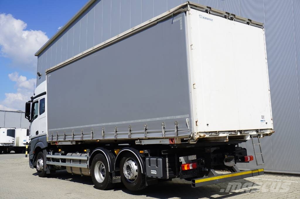Mercedes-Benz Actros 2540 6×2 / 90 tho. km! / 18 EPAL curtainsid Pritsche & Plane