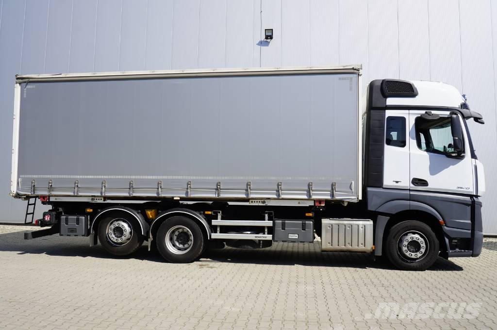 Mercedes-Benz Actros 2540 6×2 / 90 tho. km! / 18 EPAL curtainsid Pritsche & Plane