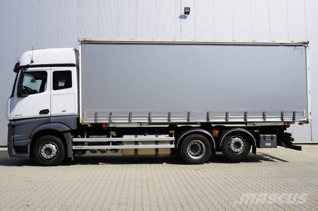 Mercedes-Benz Actros 2540 6×2 / 90 tho. km! / 18 EPAL curtainsid Pritsche & Plane