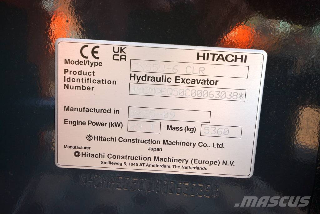 Hitachi ZX 55 U-6 Міні-екскаватори < 7т