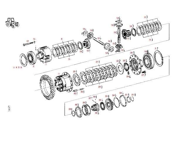 Differential ZF F712301020010 F514300020440 Fendt 轴