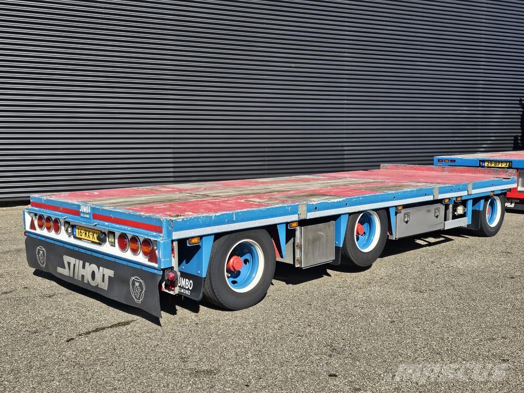 Scania R520 V8 8x2/6 / HMF 70 tm + JUMBO AANHANGER Vlakke laadvloer met kraan