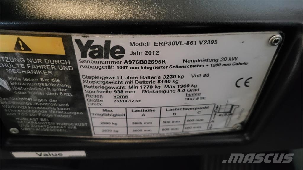 Yale ERP30VL Electric forklifts