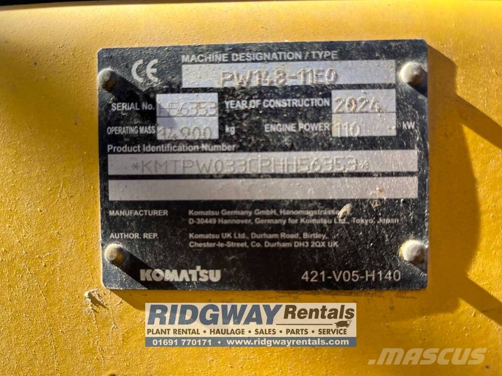 Komatsu PW 148-11 حفارات بعجل