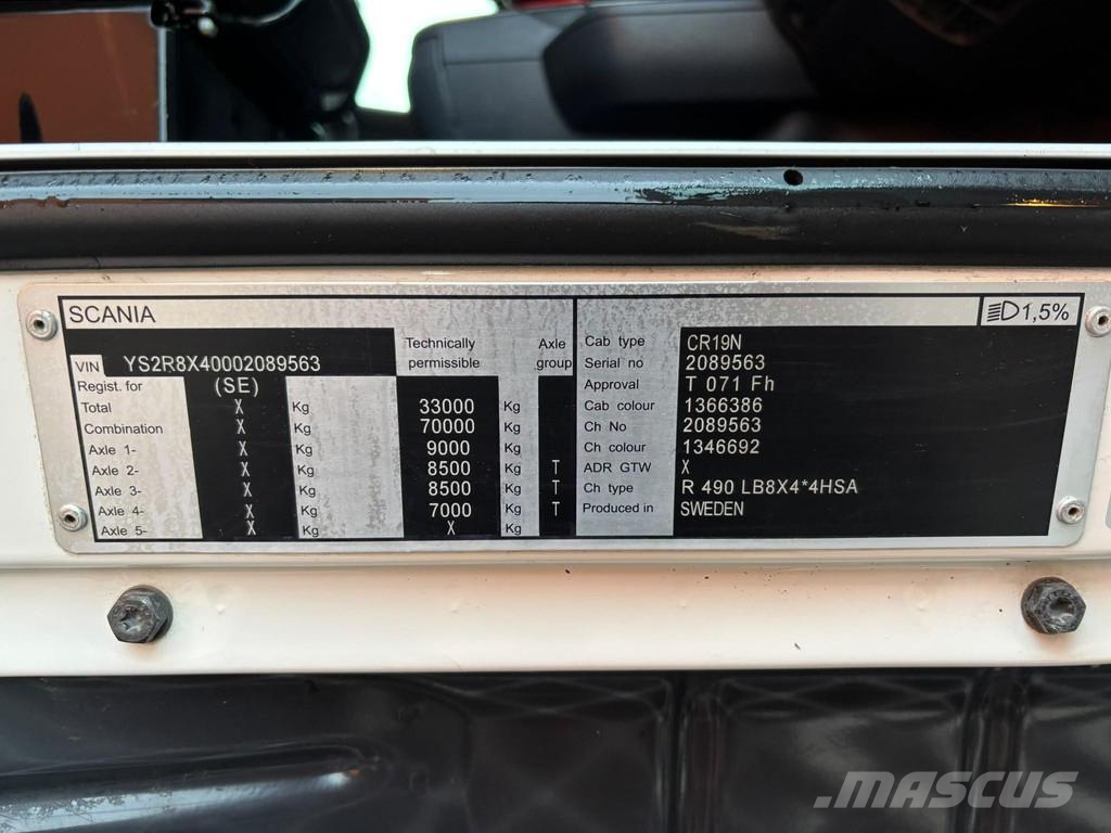 Scania R 490 8x4*4 BOX L=6071 mm Kipper