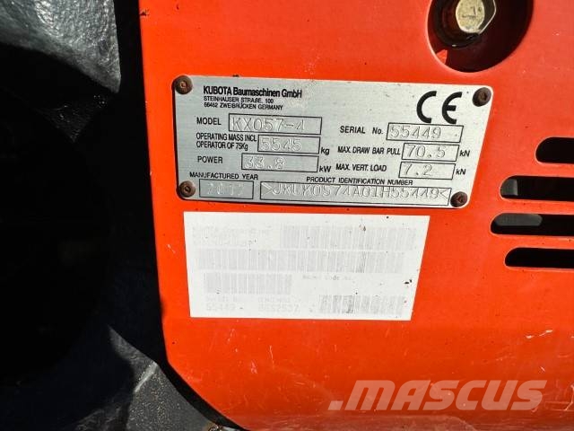 Kubota KX 057-4 HI A/C Minibagger netto 28.000 EUR Mini ekskavatörler, 7 tona dek