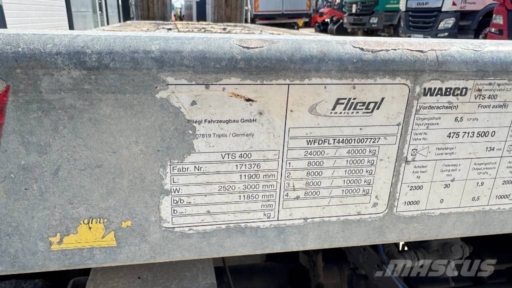 Fliegl VTS 400 tandem trailer - 2018 YEAR - LOADING SPACE Plataformas bajas