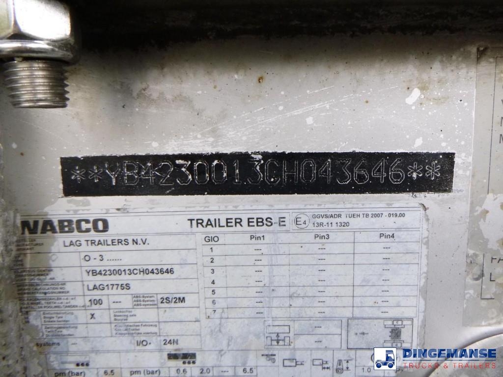 LAG Chemical tank inox L4BH 32.5 m3 / 3 comp Tanker semi-trailers