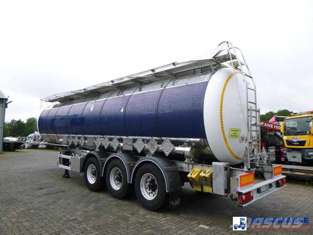 LAG Chemical tank inox L4BH 32.5 m3 / 3 comp Tanker semi-trailers