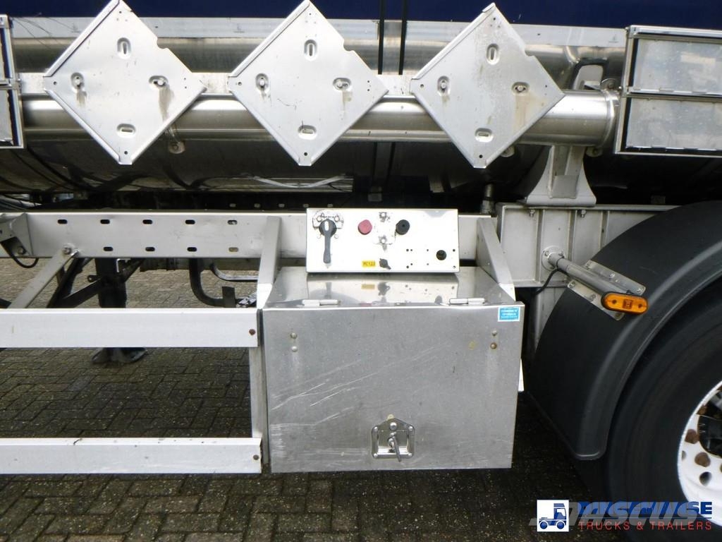 LAG Chemical tank inox L4BH 32.5 m3 / 3 comp Tanker semi-trailers