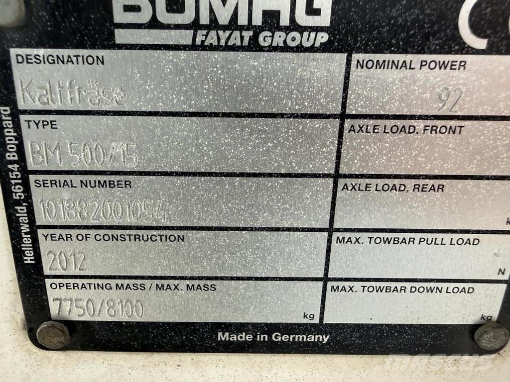Bomag BM 500/15 Asfalt kaziyicilar