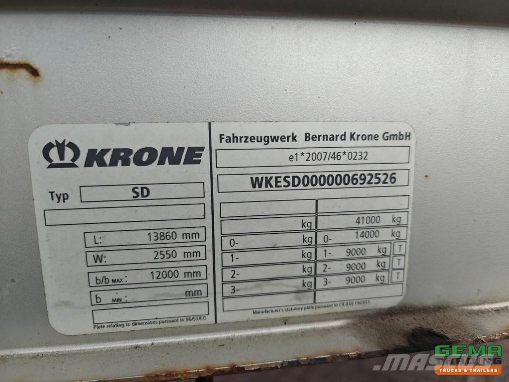 Krone SD Standard - Sliding Curtains/Roof - CodeXL - Kro Perdeli yari çekiciler