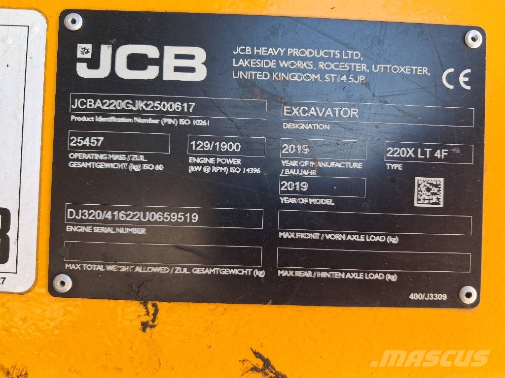 JCB 220 XL C 大型油圧ショベル12t以上（パワーショベル・ユンボ）