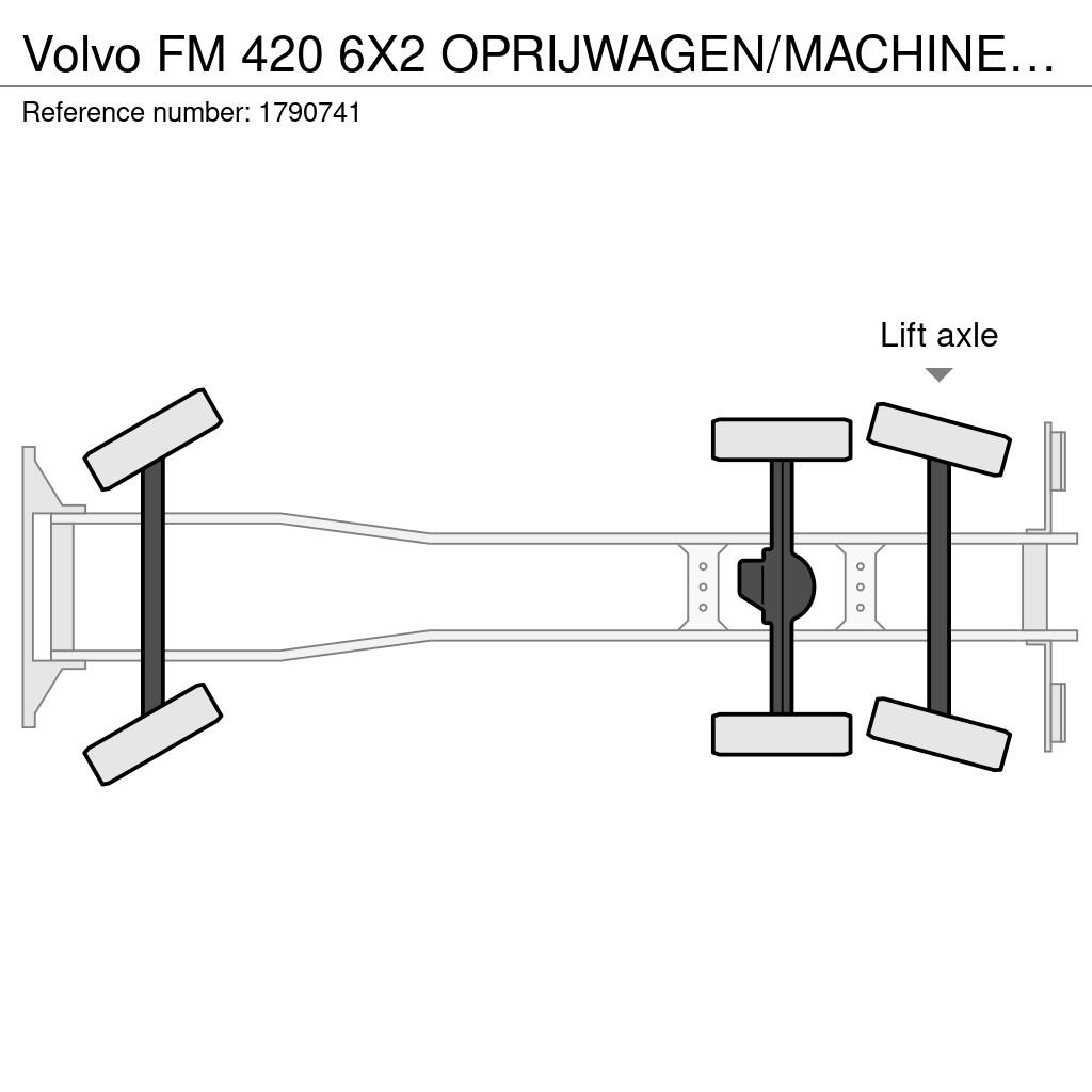 Volvo FM 420 6X2 OPRIJWAGEN/MACHINE TRANSPORTER/PLATEAU/ Oprijwagen