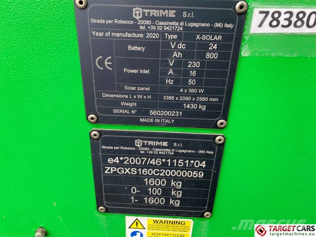 Trime X-Solar Tower Light 4x60W Solar Panels Osvetľovacie stožiare