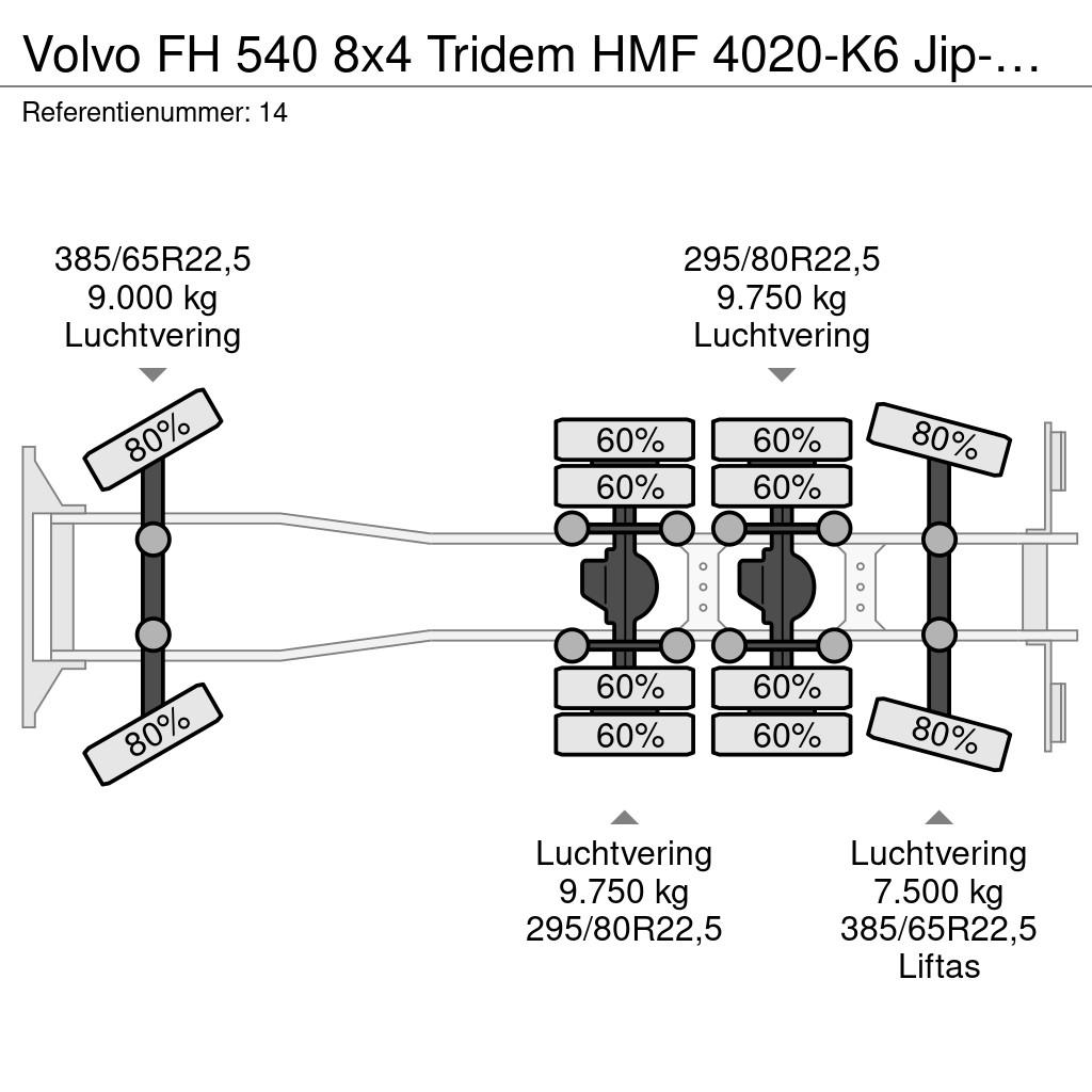 Volvo FH 540 8x4 Tridem HMF 4020-K6 Jip-K4 Winch! オールテレーンクレーン