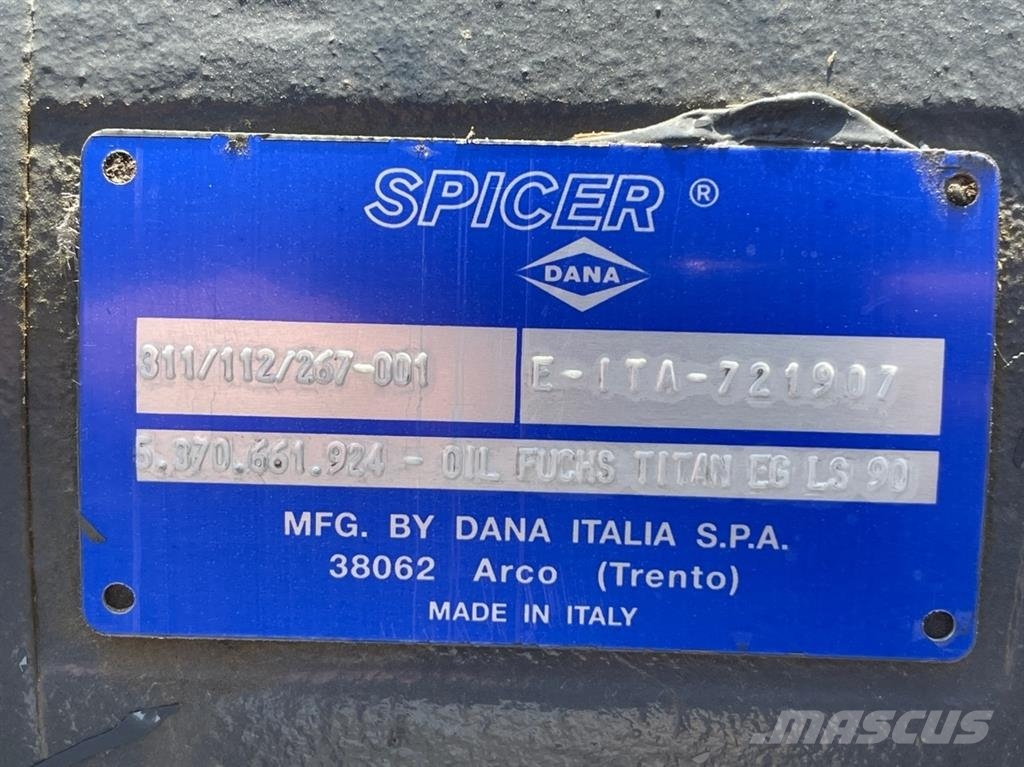 Yanmar V120-5370661924-Dana Spicer 311/112/267-Axle/Achse Ejes