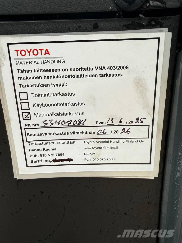 Toyota 02-8 FGF 30 LPG vozíky