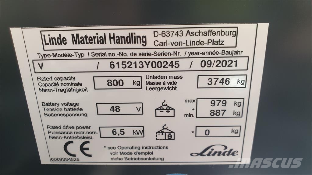 Linde V48 Περονοφόρο ανυψωτικό συλλογής παραγγελιών μεγάλου ύψους