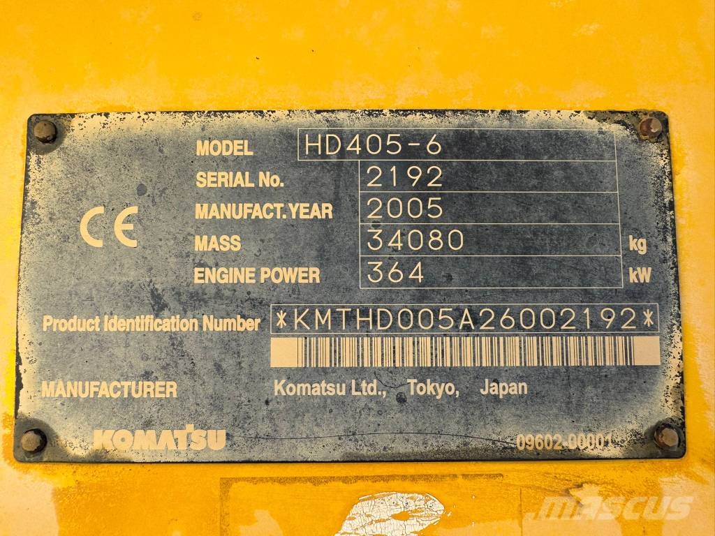 Komatsu HD 405-6 //BJ. 2006 - 21317H Dumper - Starr