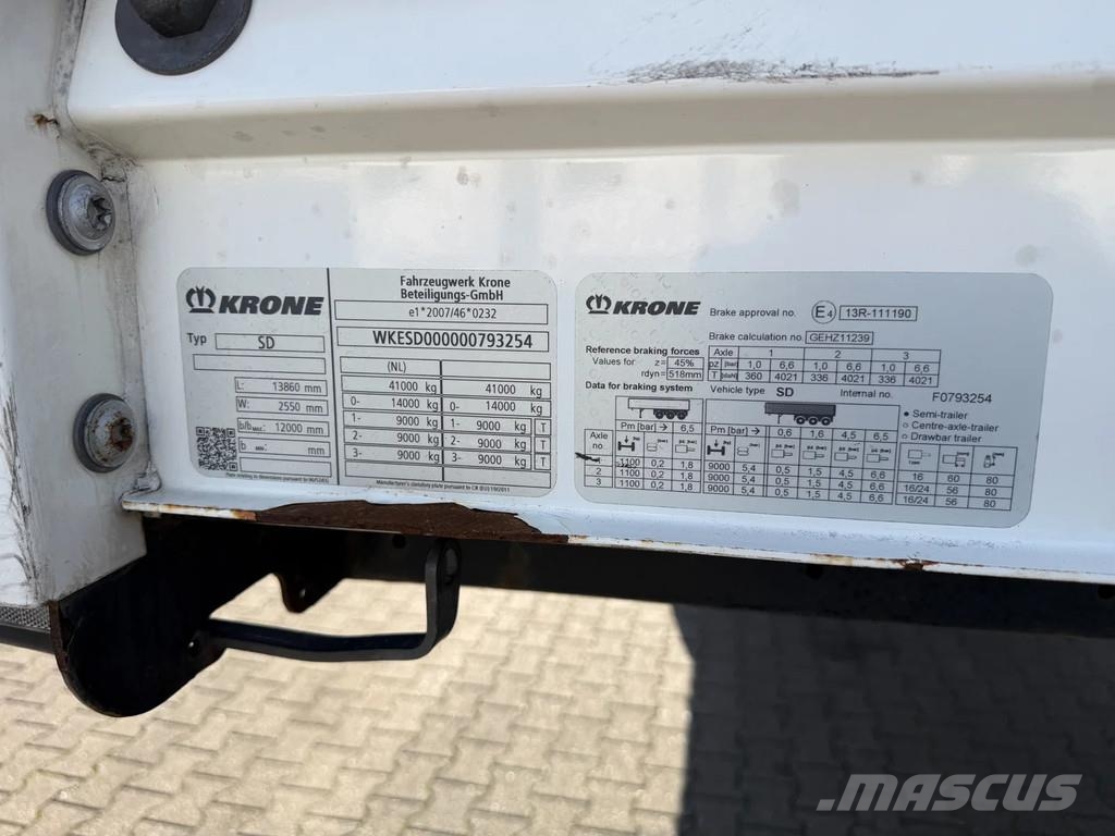 Krone N/A SD Schuifzeil/Dak / BPW-Axle * Apk 10-2027* Schuifzeilen