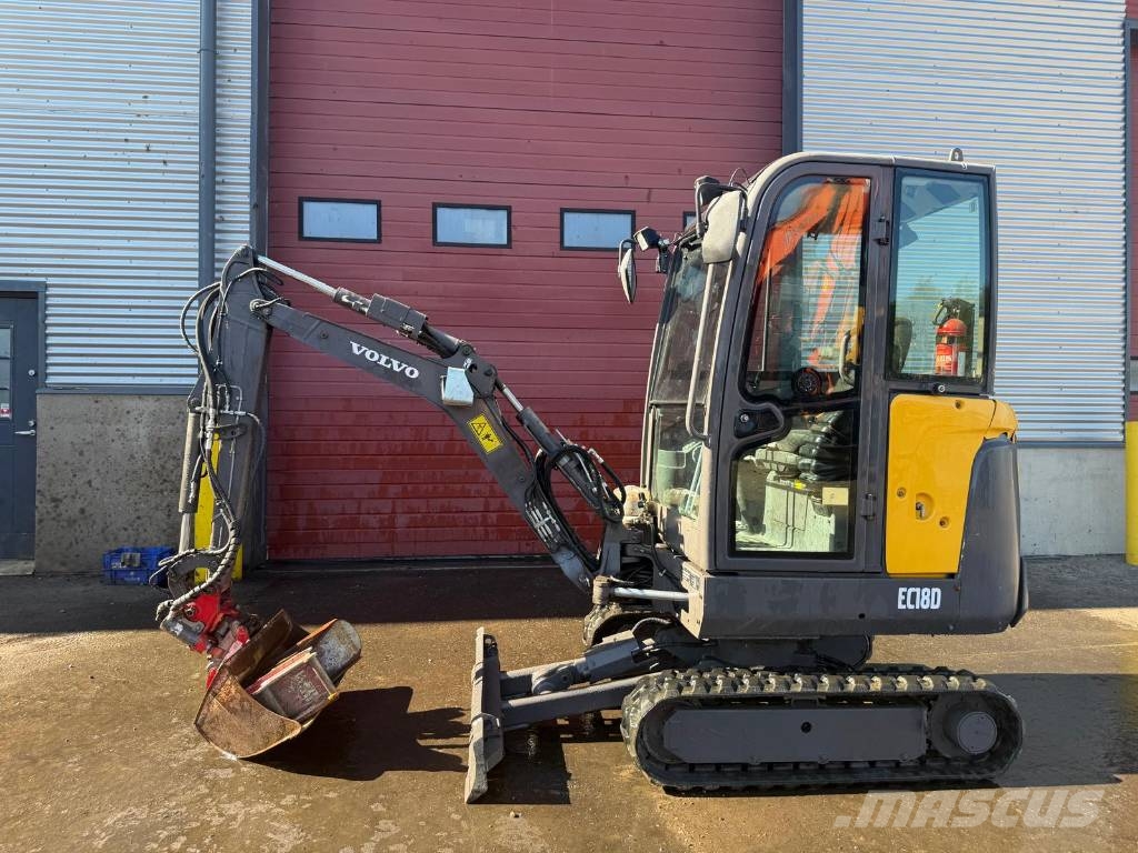 Volvo EC18D / Kallistaja , Rasvari, 2 Kauhaa Minikaivukoneet < 7t