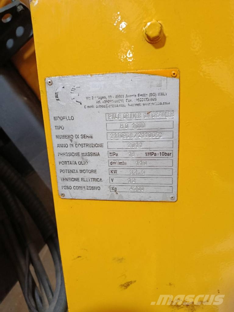 Orteco HD 1000 Hidraulični čekići za nabijanje stubova