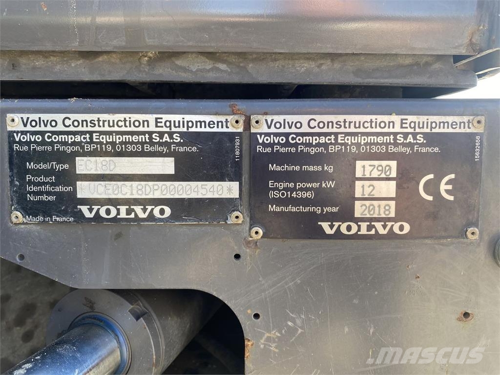 Volvo EC18D حفارات بعجل