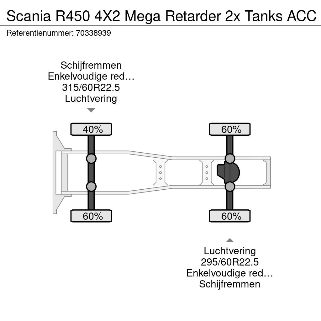 Scania R450 4X2 Mega Retarder 2x Tanks ACC Sattelzugmaschinen