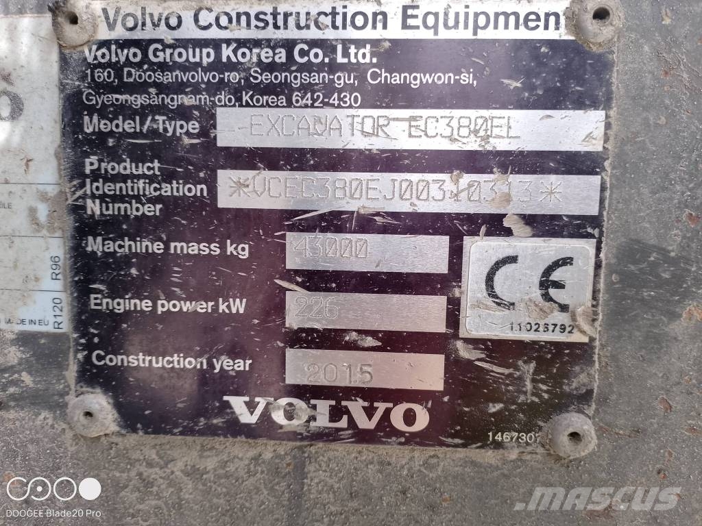 Volvo EC380E Excavadoras sobre orugas