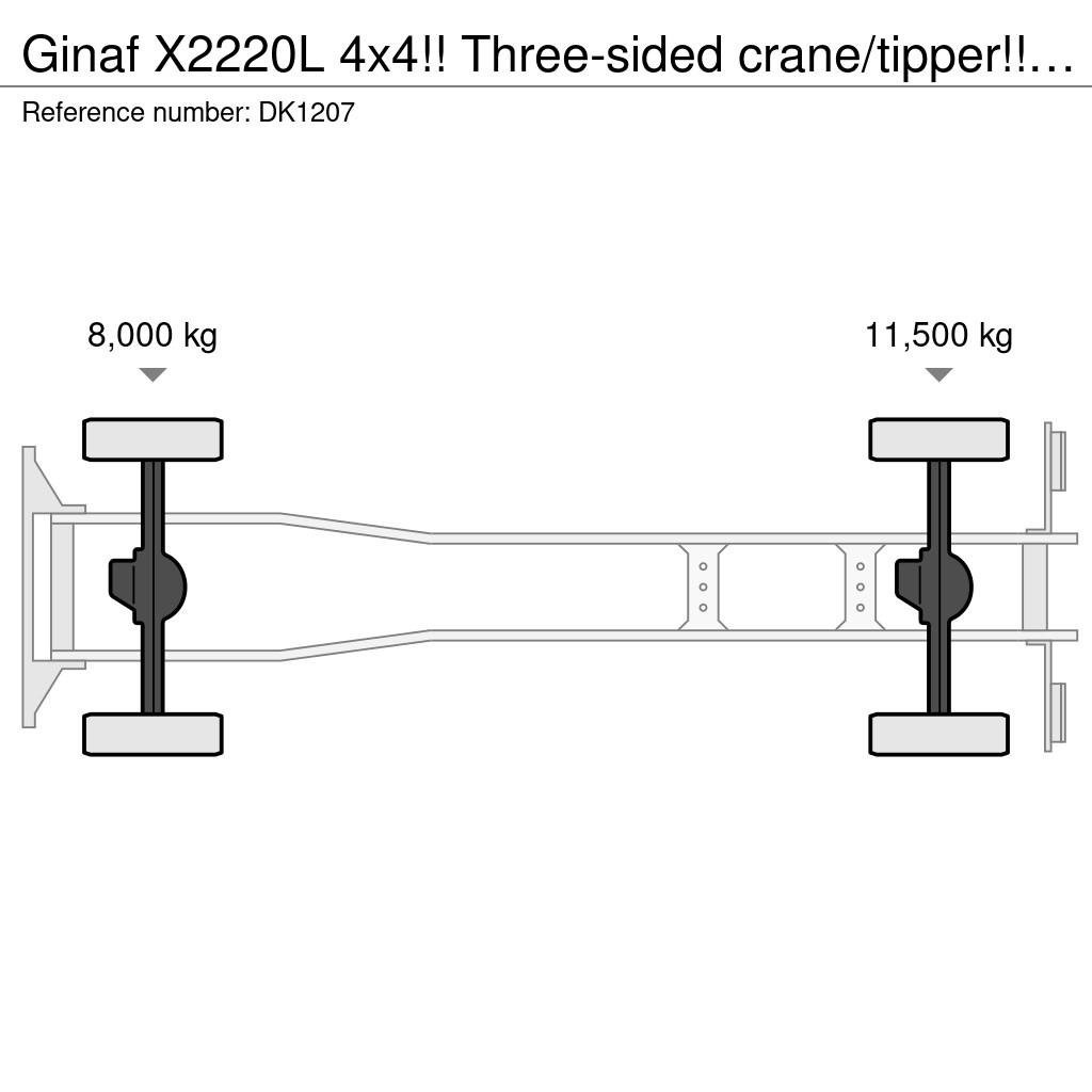Ginaf X2220L 4x4!! Three-sided crane/tipper!! Kiperi kamioni