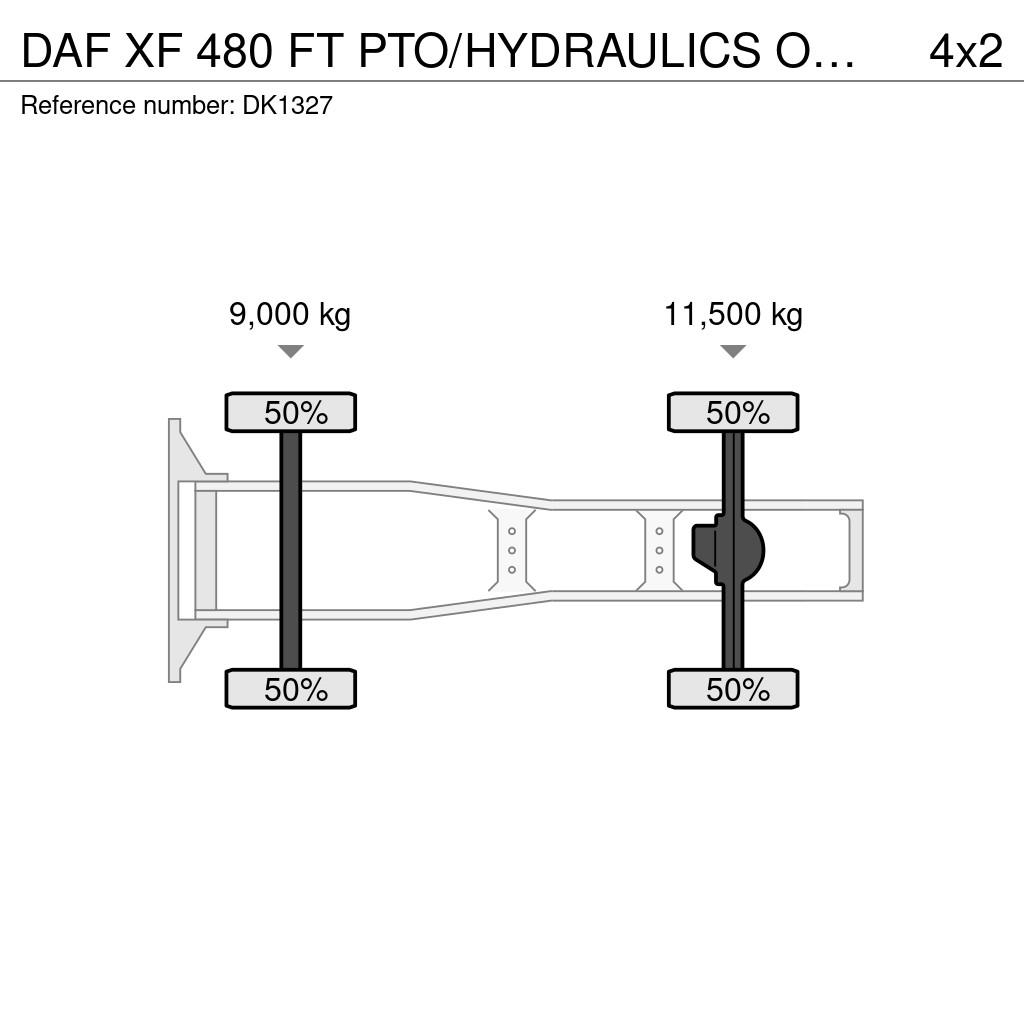 DAF XF 480 FT PTO/HYDRAULICS ONLY 357,000 km!! SLIDING Motrici e Trattori Stradali