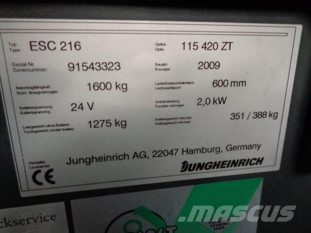 Jungheinrich ESC 216 Gerbeur accompagnant