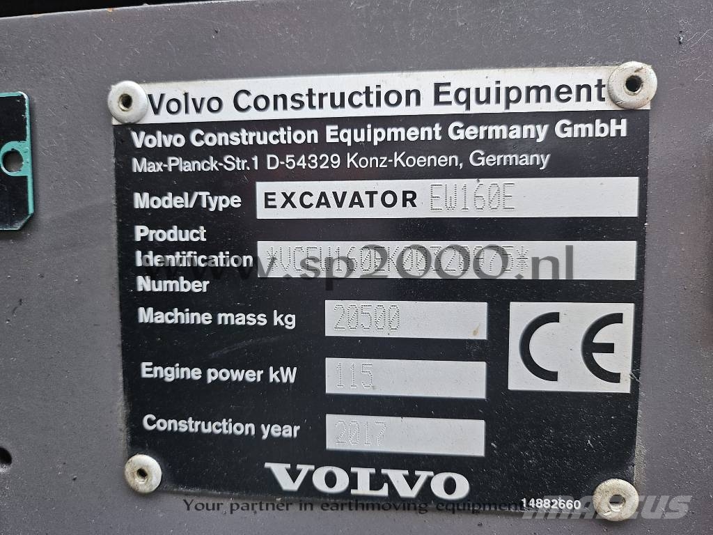 Volvo EW 160 E حفارات بعجل