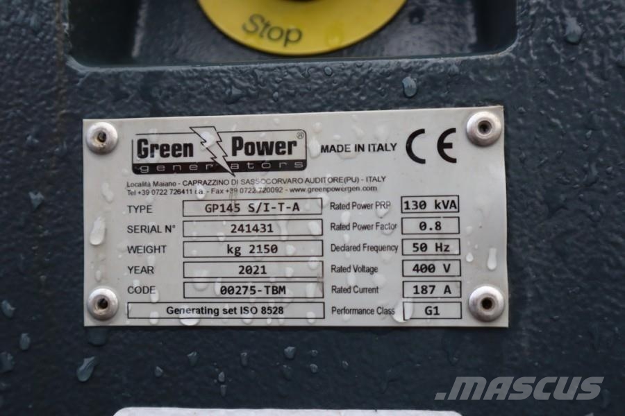 Green Power GP 145 S/I-T-A Diesel, Three-phase power 143 KVA, 柴油发电机