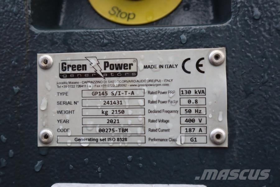 Green Power GP 145 S/I-T-A Diesel, Three-phase power 143 KVA, Agregaty prądotwórcze Diesla